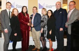 Sustainability Award Winners: Nick Curtis-Davis, Grace Binchy,  Fionnuala Fahy, Aisling O’Sullivan AIB (Sponsor), Stephen Rust & Robbie Clarke Empathy Research Orlagh Geraghty Britvic & Damien Heary Futavista,